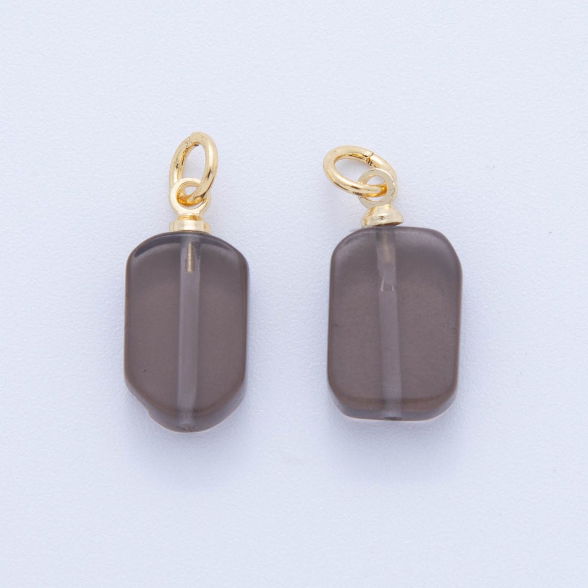 18K Gold Filled Gemstone Rectangular Chip Mini Charm | AF412 - AF418