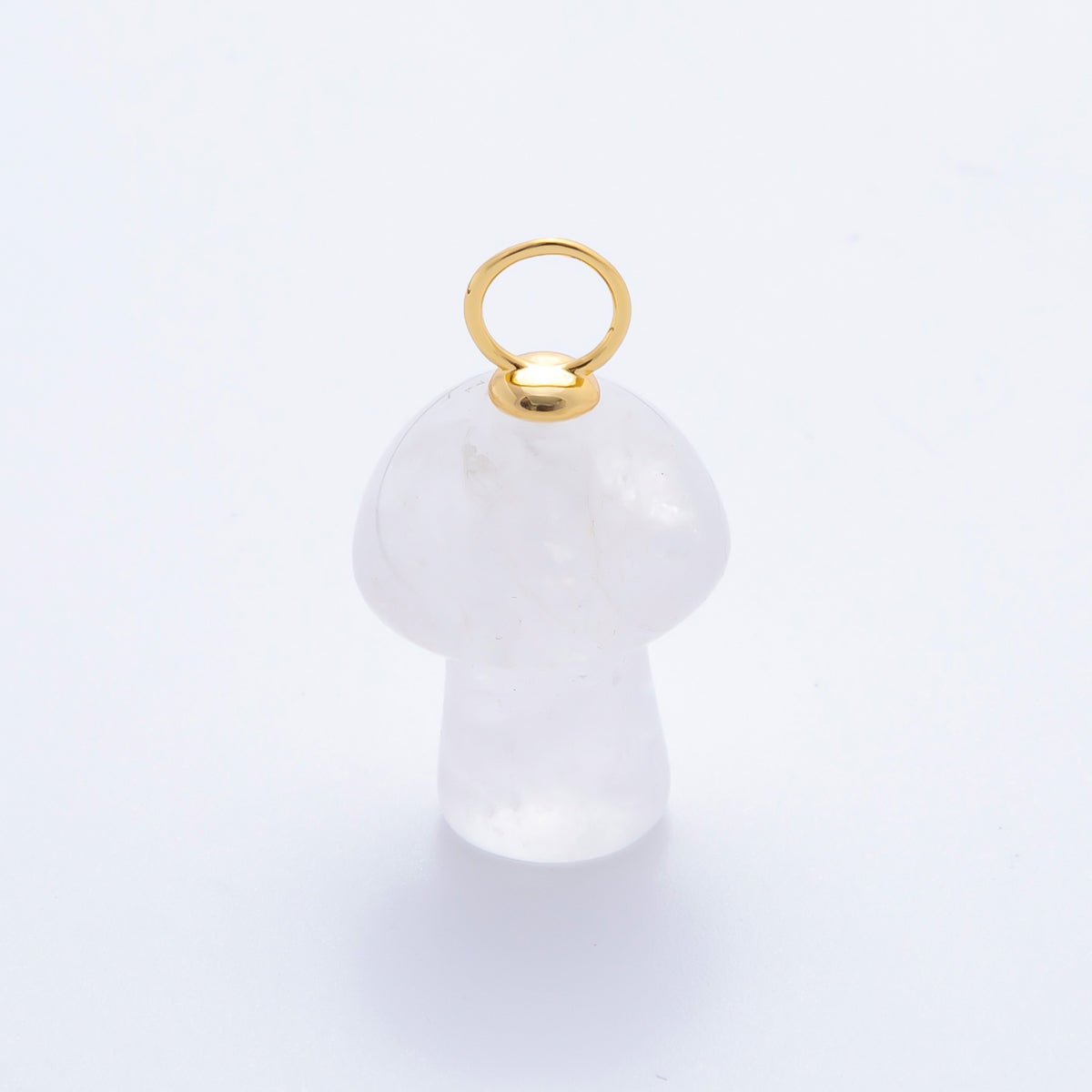 18K Gold Filled Natural Gemstone Mushroom Drop Charm | E404 - E416