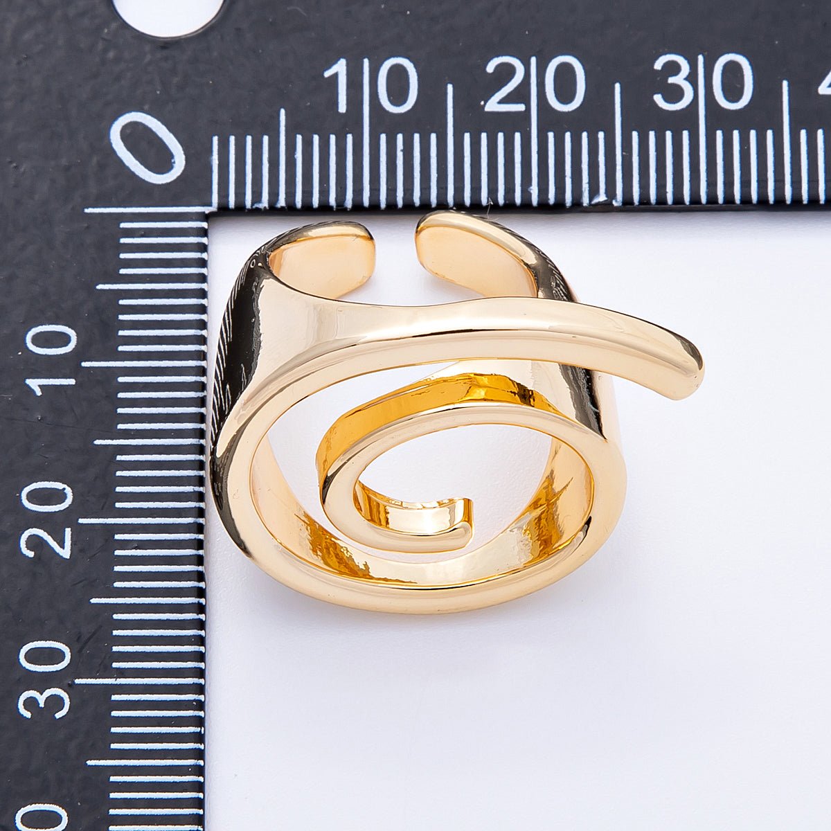 18K Gold Filled Open Circular Geometric Ring | Rings-00055