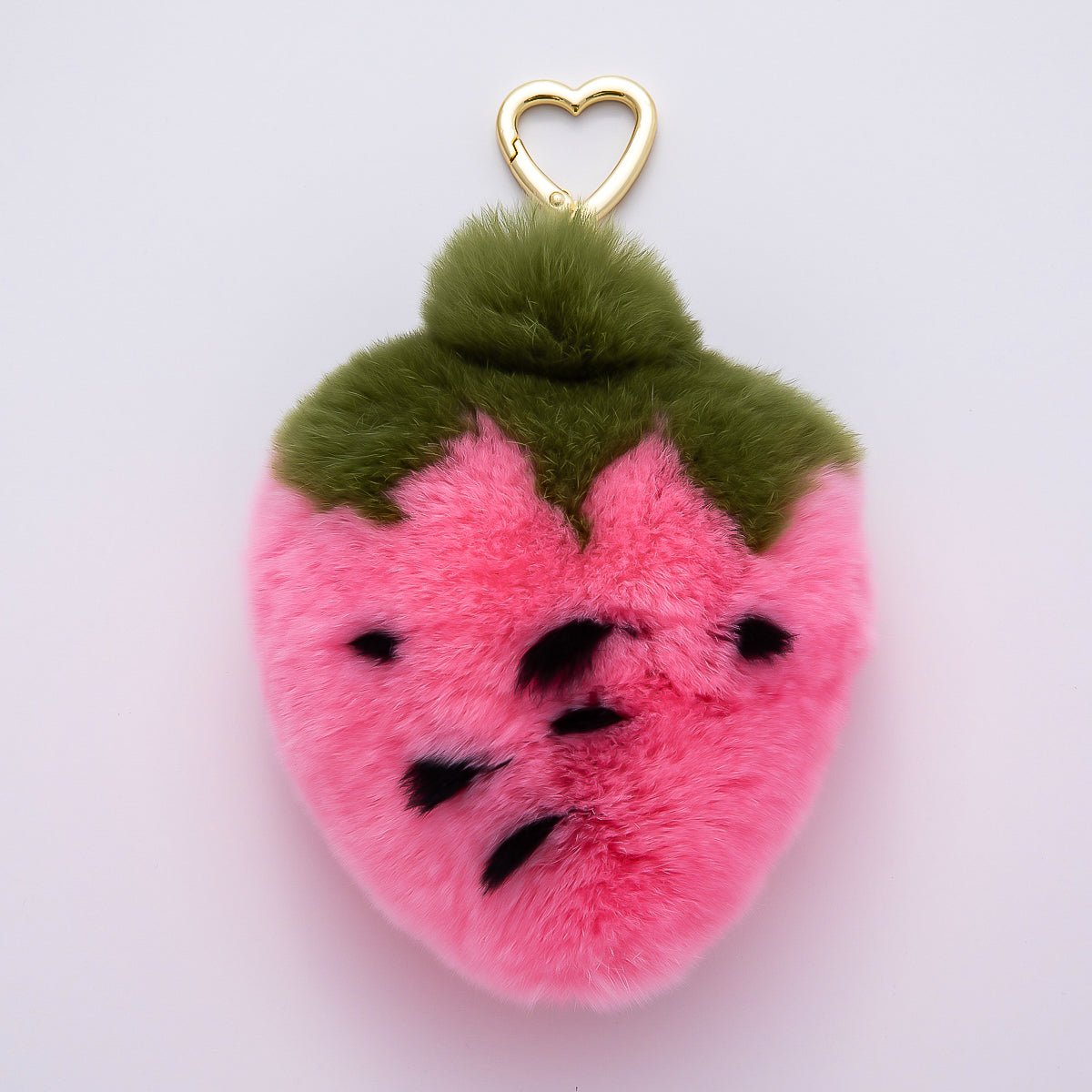 18K Gold Filled Pink, Red Sweet Strawberry Fruit Push Gate Keychain | WB-00328 WB-00329