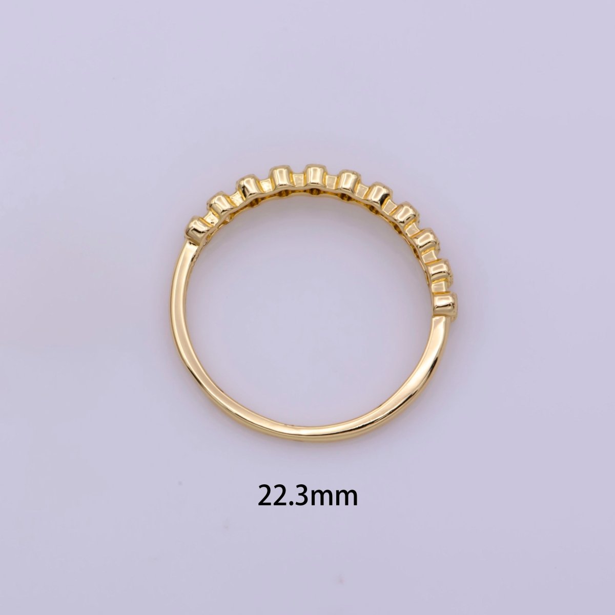 18k gold Filled Ring Micro Pave Cz Cubic Zirconia Gold Band Minimalist Jewelry Stackable U-010~U-013