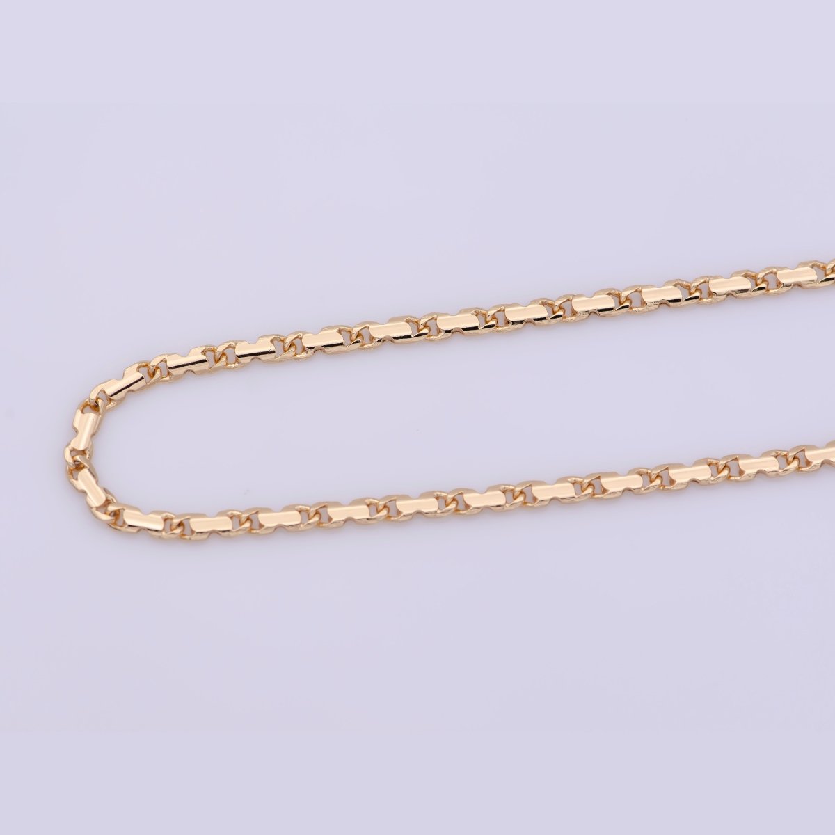 18K Gold Filled Scroll Chain Necklace, 18 Inch Scroll Finished Chain For Jewelry Making, Dainty 2.5mm Designed Necklace w/ Spring Ring | CN-385 Clearance Pricing