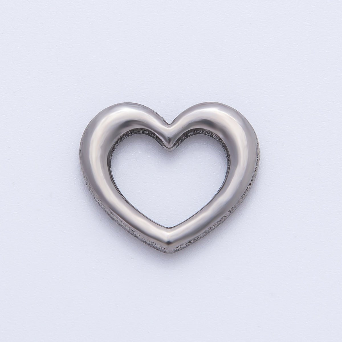 18K Gold Plated 16mm Minimalist Heart Charm Link Finding in Gold & Silver | Z1432