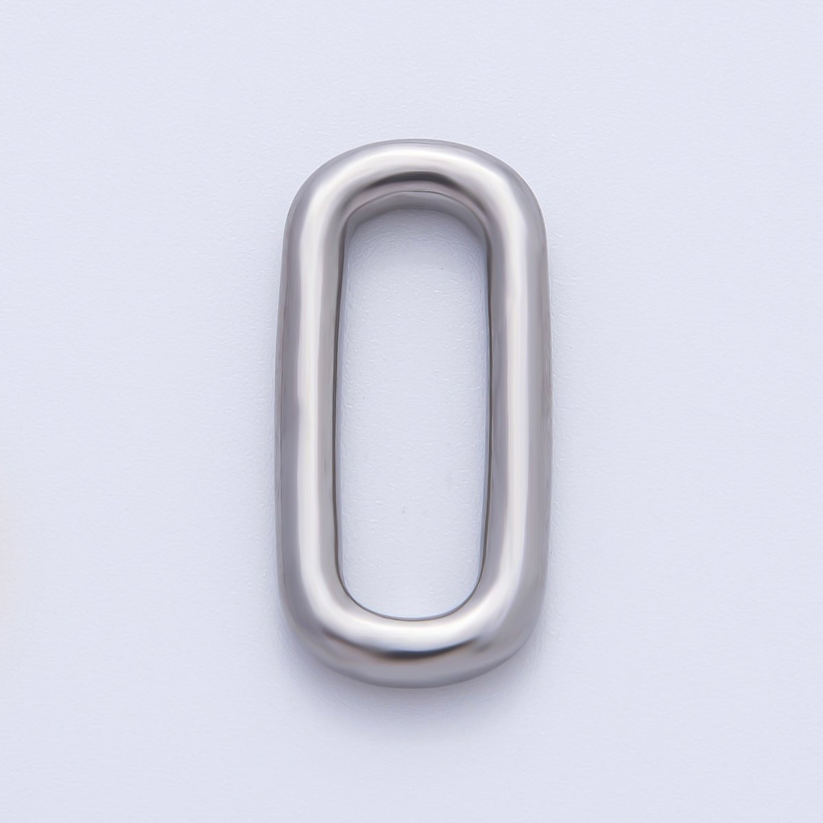 18K Gold Plated 26mm Minimalist Oval Oblong Charm Link Finding in Gold & Silver | Z1434