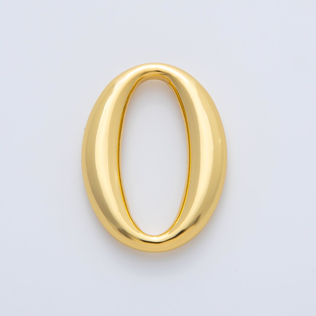 18K Gold Plated 32mm Oblong Oval Minimalist Charm Link Finding in Gold & Silver | Z1438
