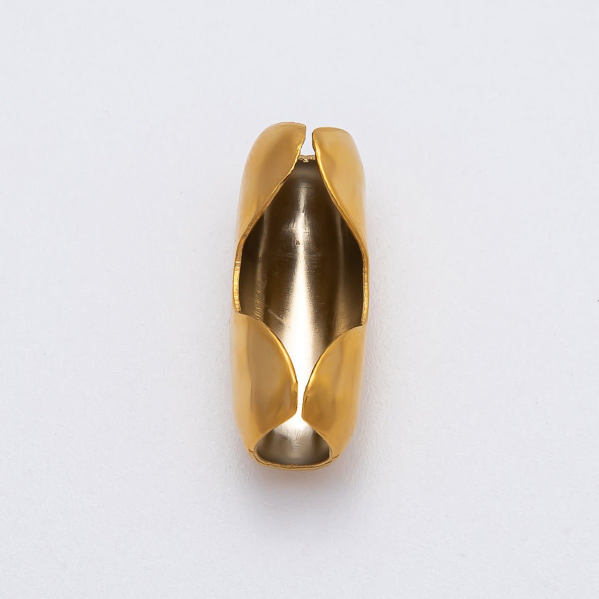 18K Gold PVD Stainless Steel 9.5mm Ball Chain End Cap Closure | Findings-00125
