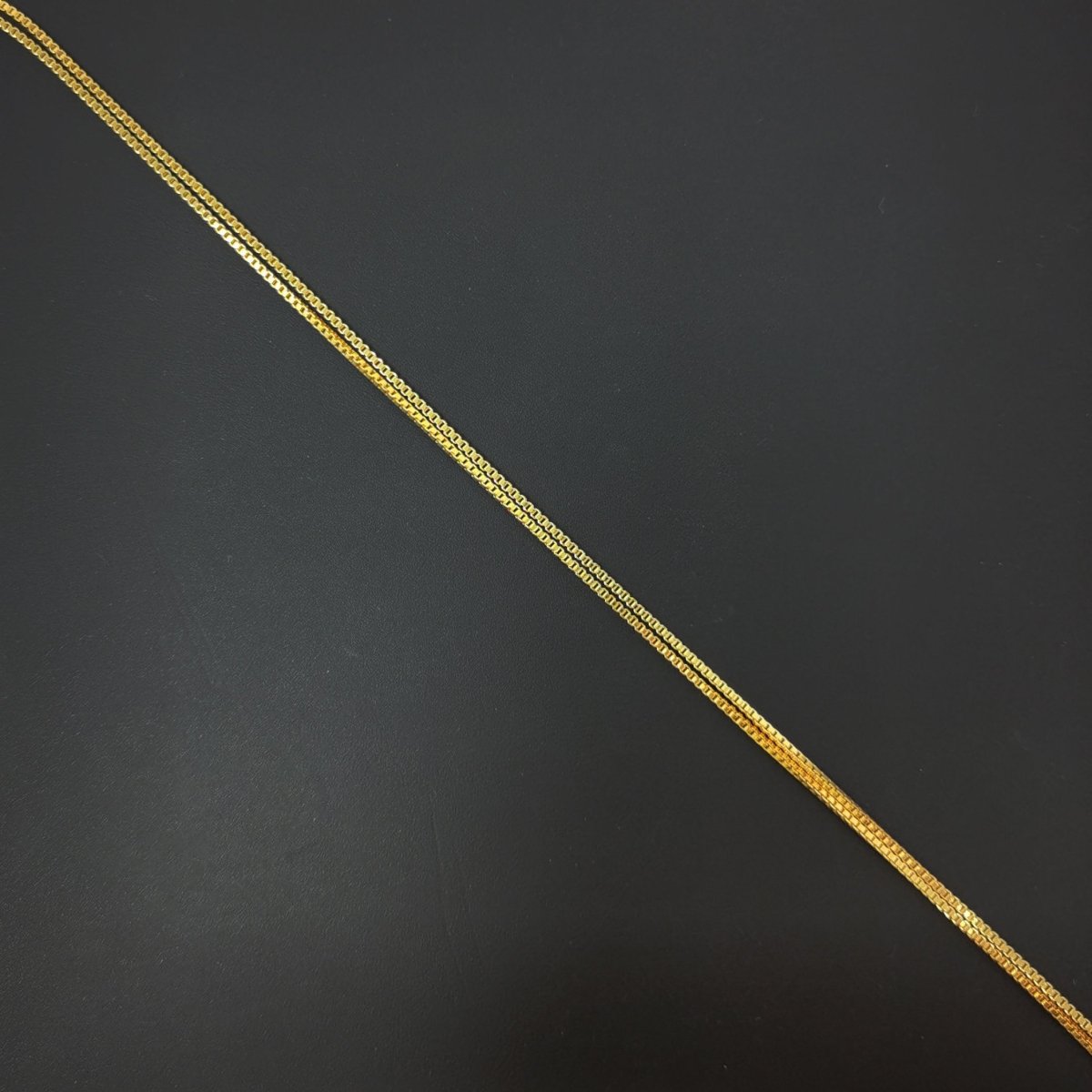 19.6 inch Ready To Wear 24K Gold Plated Layering Box Chain Necklace, Dainty 1.2mm Box Necklace w/ Spring Ring | CN-282 Clearance Pricing