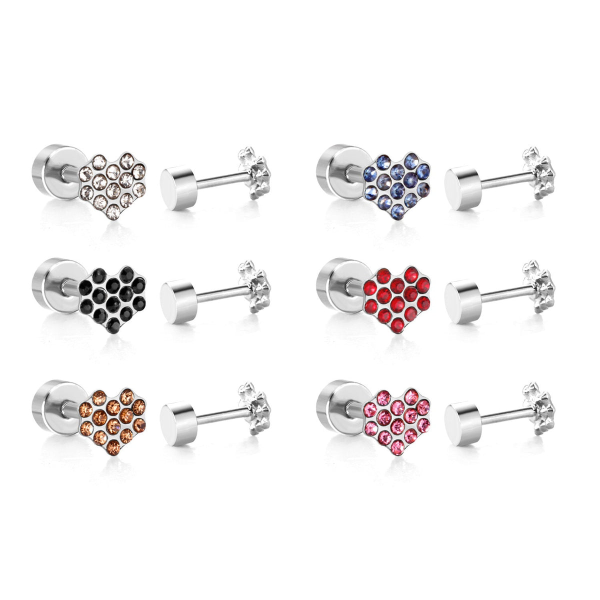 Cute And Sweet Crown-flower Earrings Stainless Steel Stud Earrings