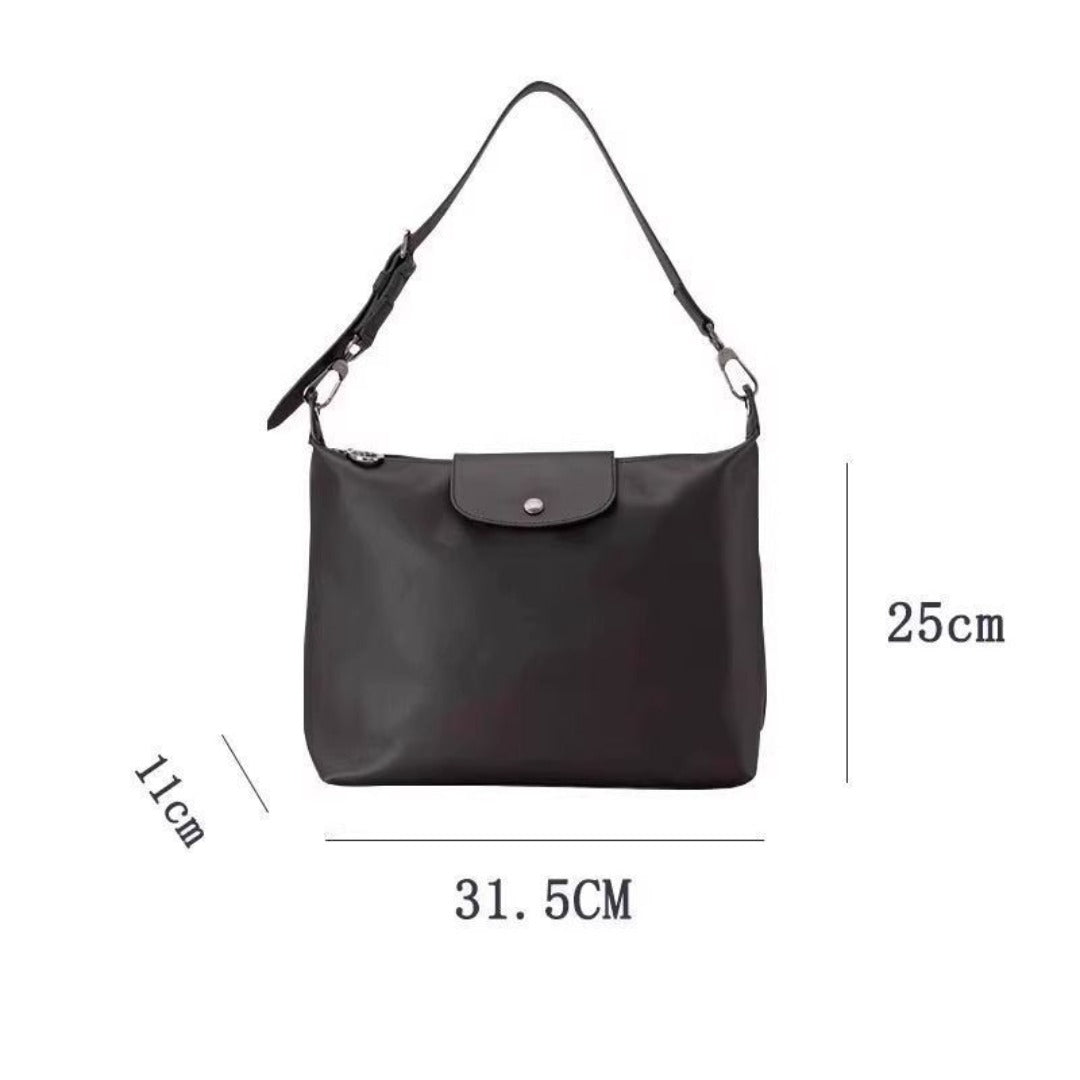 Hobo shoulder bag, boho grey women&