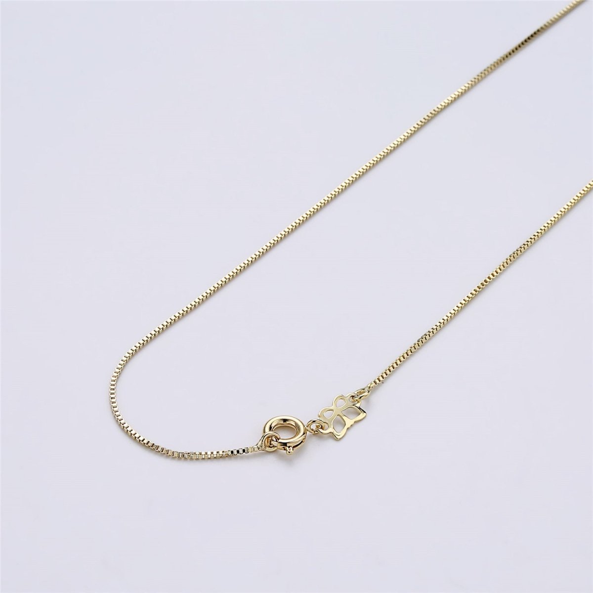 1mm Dainty Box Chain 18 Inch Layering Necklace | CN-533 Clearance Pricing