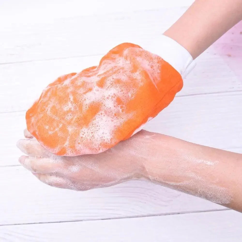 1PC Colorful Shower Bath Magic Peeling Glove Modern Exfoliating Tan Removal Skincare Soft Gloves For Shower Body Scrubber Bath Accessories