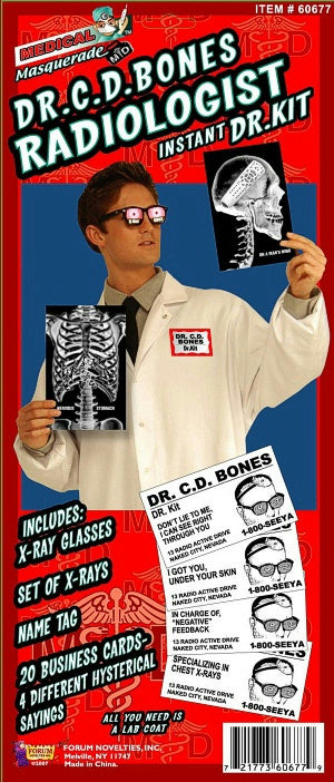 Dr. C. D. Bones Radiologist Kit Humorous Adult Costume Kit