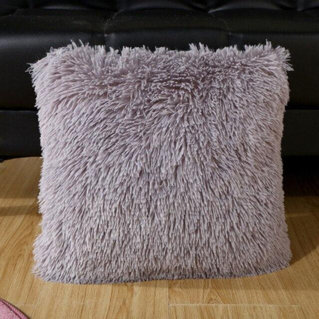 2021 Soft Fur Plush Cushion Cover Pillowcase For Home Decor Pillow Cover Bed Sofa Decorative Soft Fluffy Plush Pillowcases Square Autumn Cushion Covers For Living Room