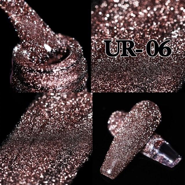 2022 New Reflective Glitter Nail Gel 8ml Permanent UV/LED Glossy Effect Popular Diamond Nail Gel Design For Womens
