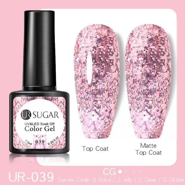 2022 New Reflective Glitter Nail Gel 8ml Permanent UV/LED Glossy Effect Popular Diamond Nail Gel Design For Womens