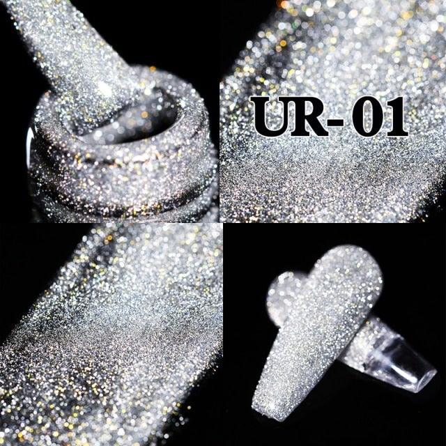 2022 New Reflective Glitter Nail Gel 8ml Permanent UV/LED Glossy Effect Popular Diamond Nail Gel Design For Womens