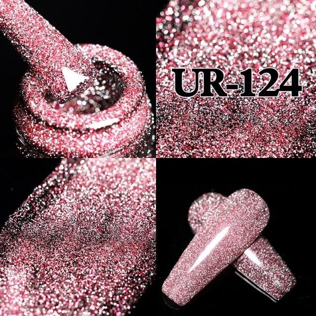 2022 New Reflective Glitter Nail Gel 8ml Permanent UV/LED Glossy Effect Popular Diamond Nail Gel Design For Womens