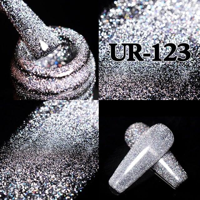 2022 New Reflective Glitter Nail Gel 8ml Permanent UV/LED Glossy Effect Popular Diamond Nail Gel Design For Womens