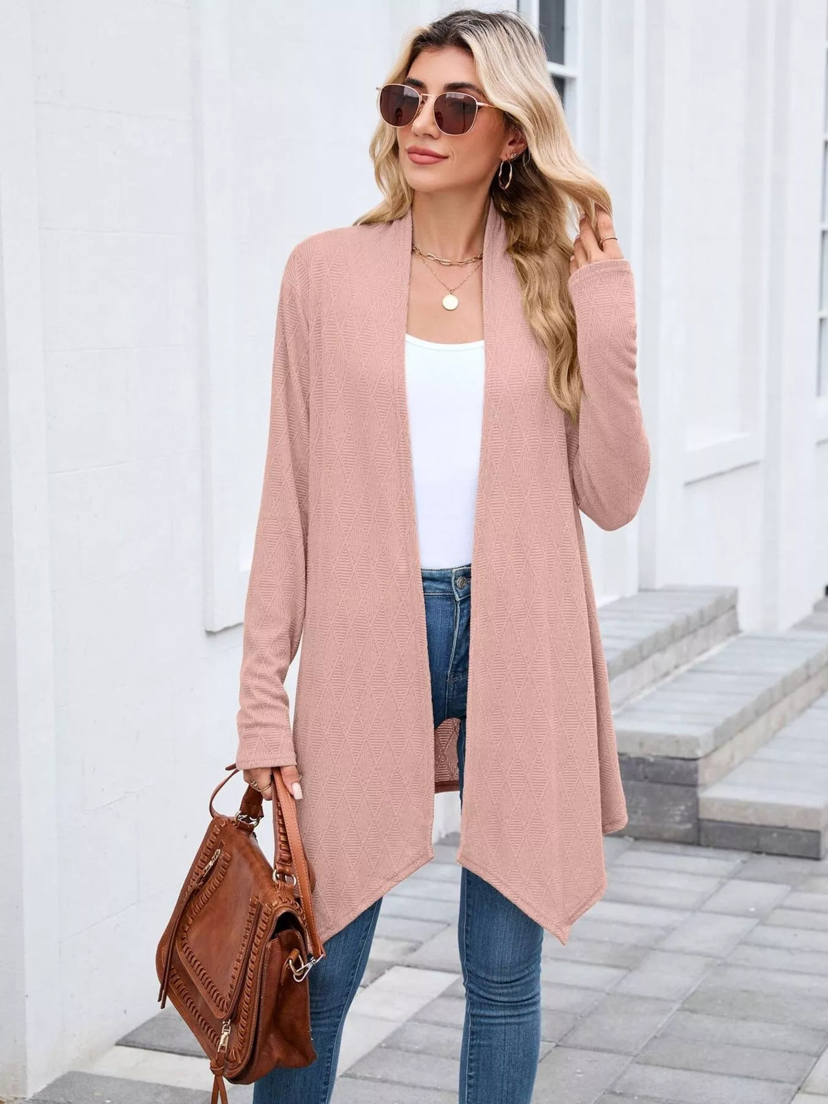 Open Front Long Cardigan
