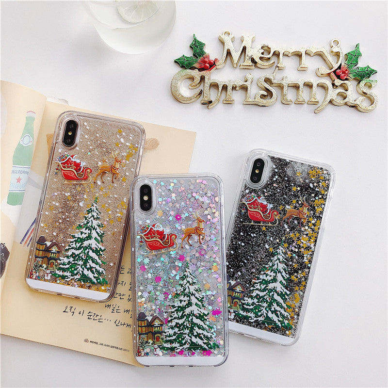 Compatible With , Santa Claus Christmas Tree Quicksand Shell