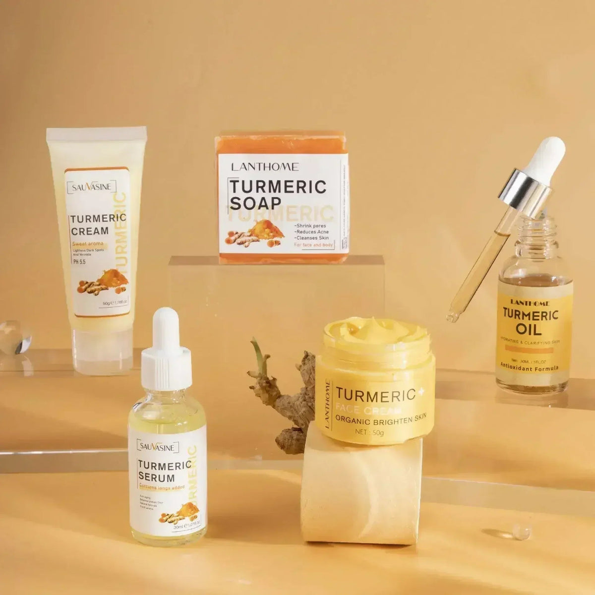 GlowRoot™ – 5-Piece Turmeric Skincare Kit for Radiant Skin