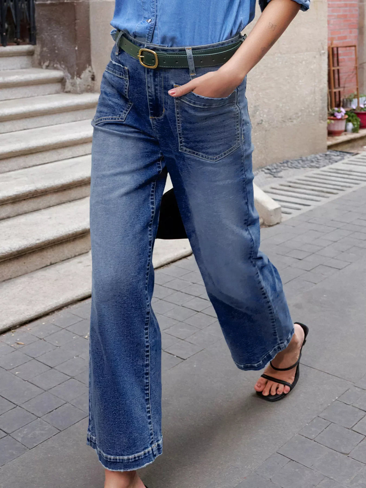 Patch Pocket Shift Jeans