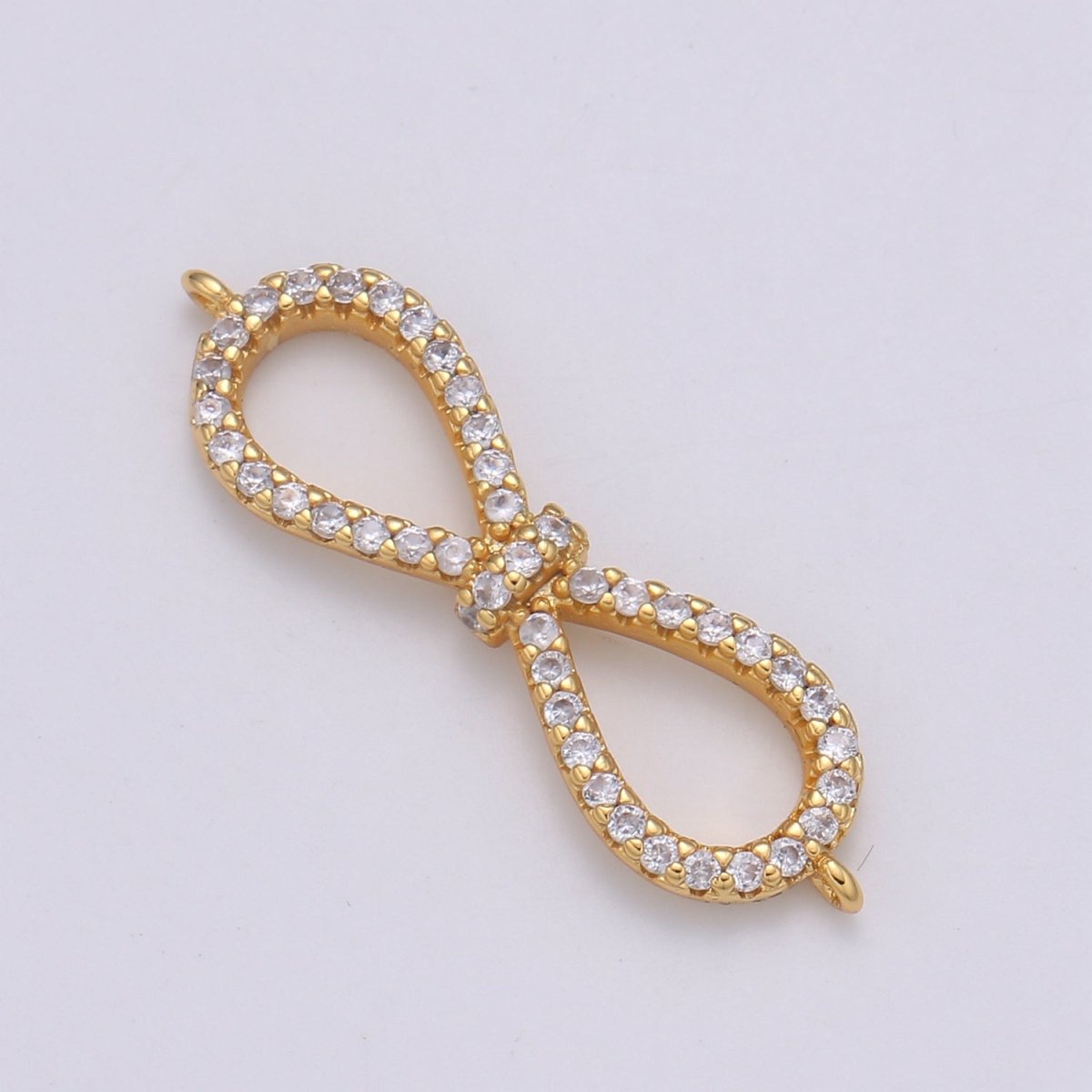 24K Dainty Gold Filled Crystal Infinity Connectors F-564