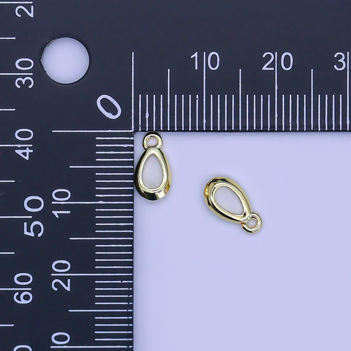 24K Gold Filled 10mm Mini Teardrop Oval Bezel Findings | Z-1099