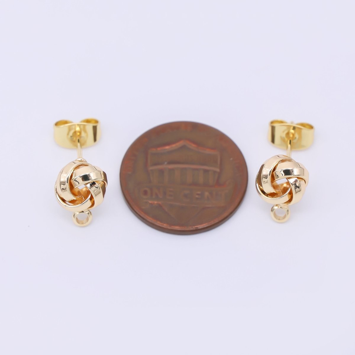 24K Gold Filled 10mm Twisted Knot Open Loop Earring Findings | Z1325