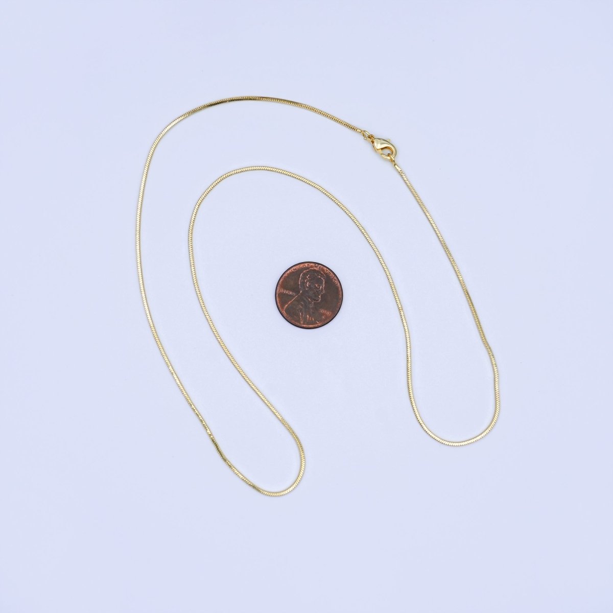 24K Gold Filled 1.2mm Snake Cocoon 18 Inch Chain Necklace | WA-3232