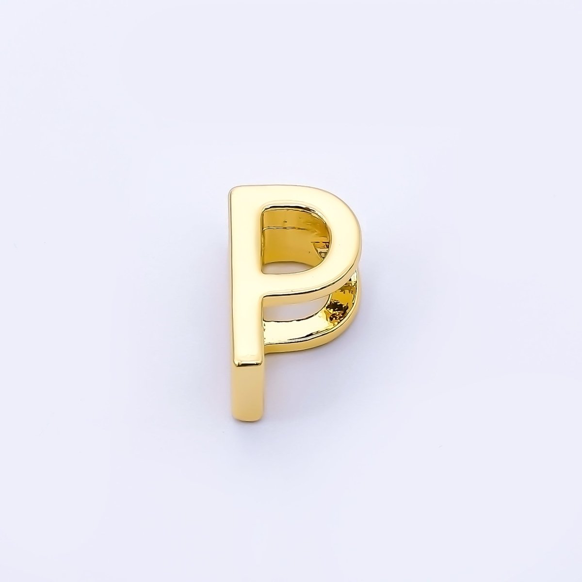 24K Gold Filled 13mm Personalized Minimalist Initial Letter Alphabet Bead | AF131 - AF143
