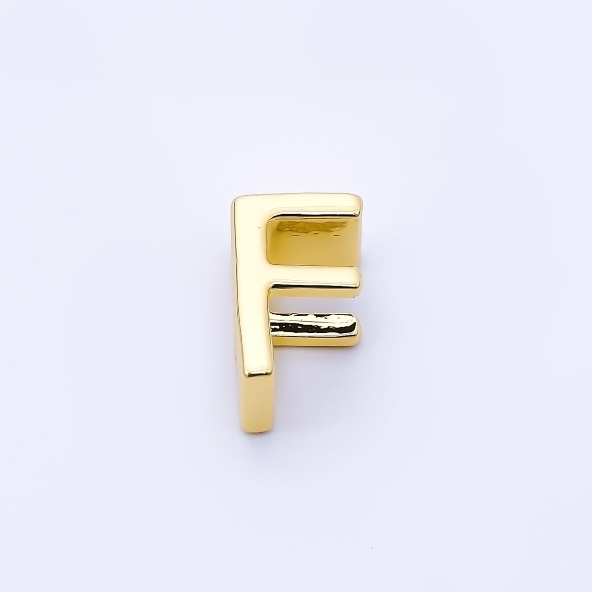24K Gold Filled 13mm Personalized Minimalist Initial Letter Alphabet Bead | AF131 - AF143