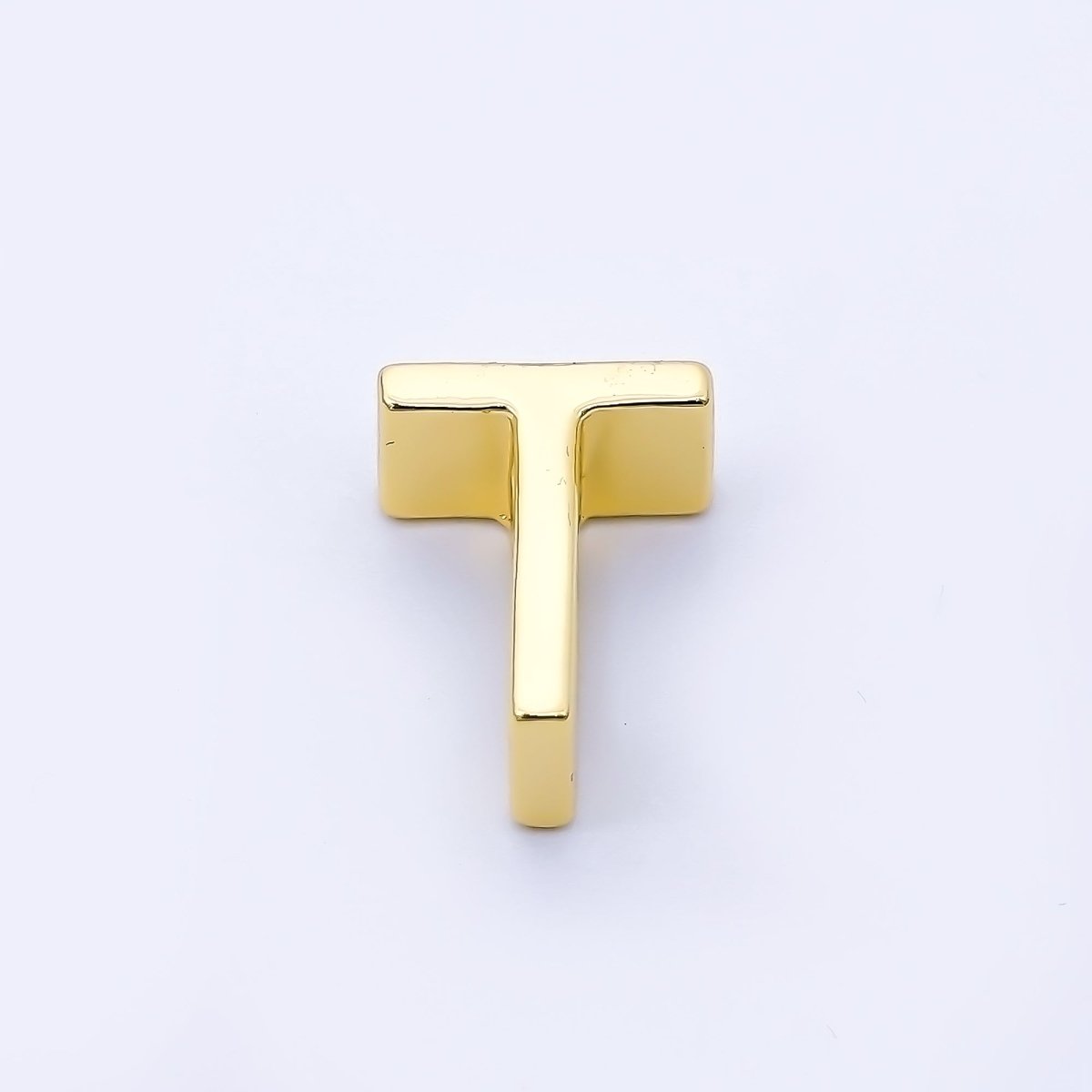 24K Gold Filled 13mm Personalized Minimalist Initial Letter Alphabet Bead | AF131 - AF143