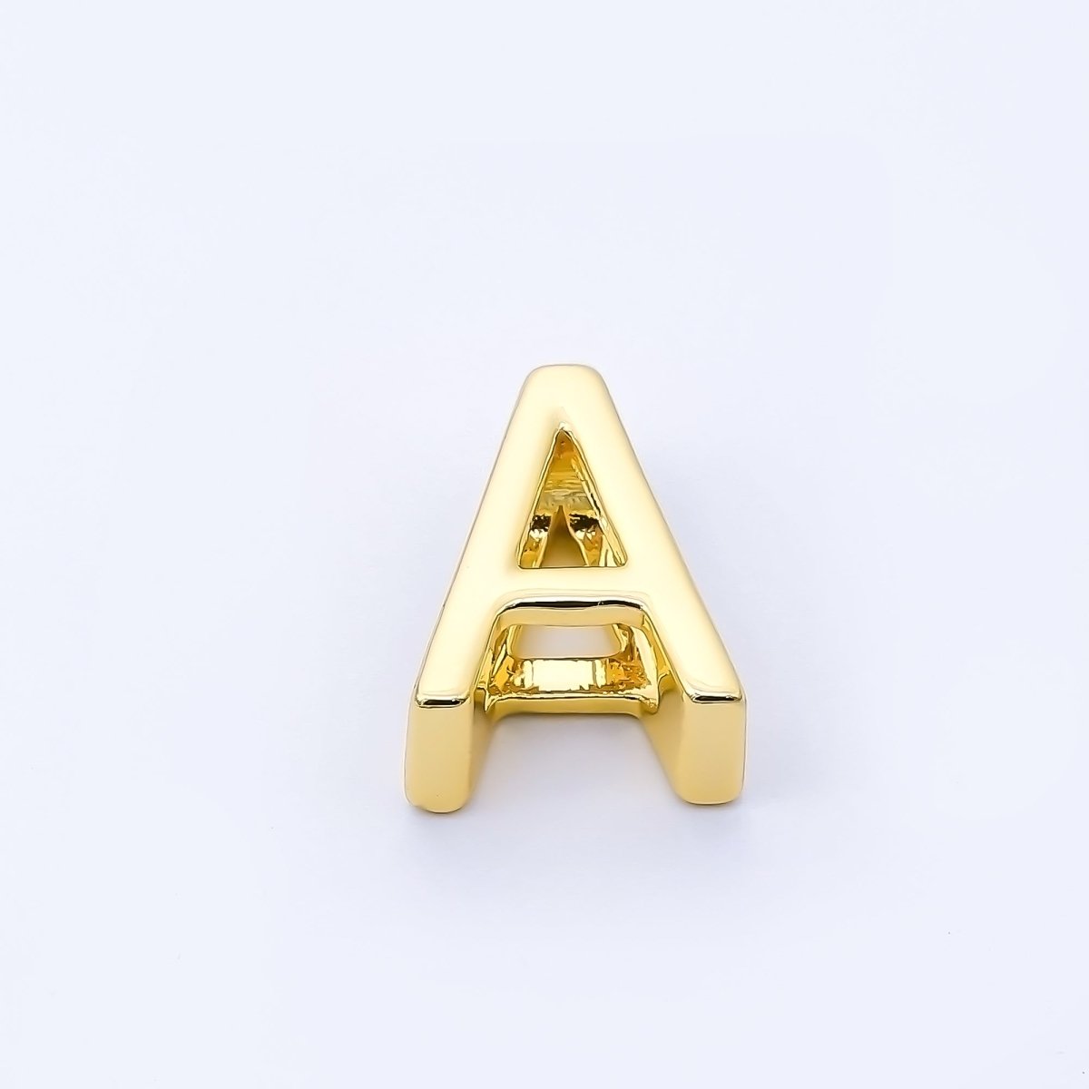 24K Gold Filled 13mm Personalized Minimalist Initial Letter Alphabet Bead | AF131 - AF143
