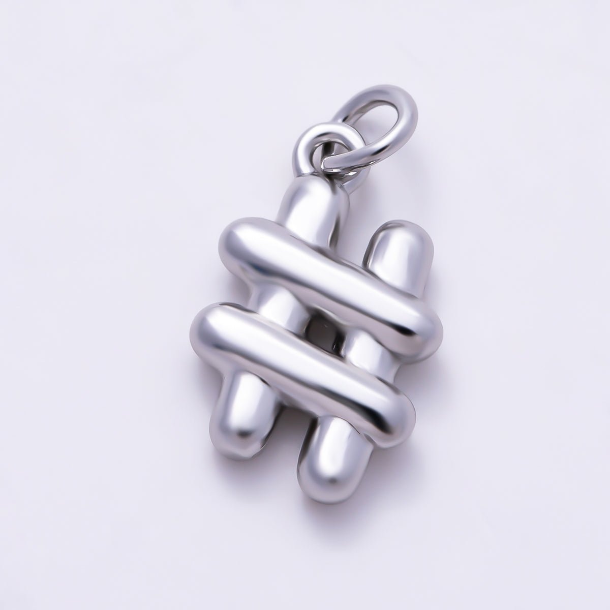 24K Gold Filled 14mm Minimalist Number Hashtag "