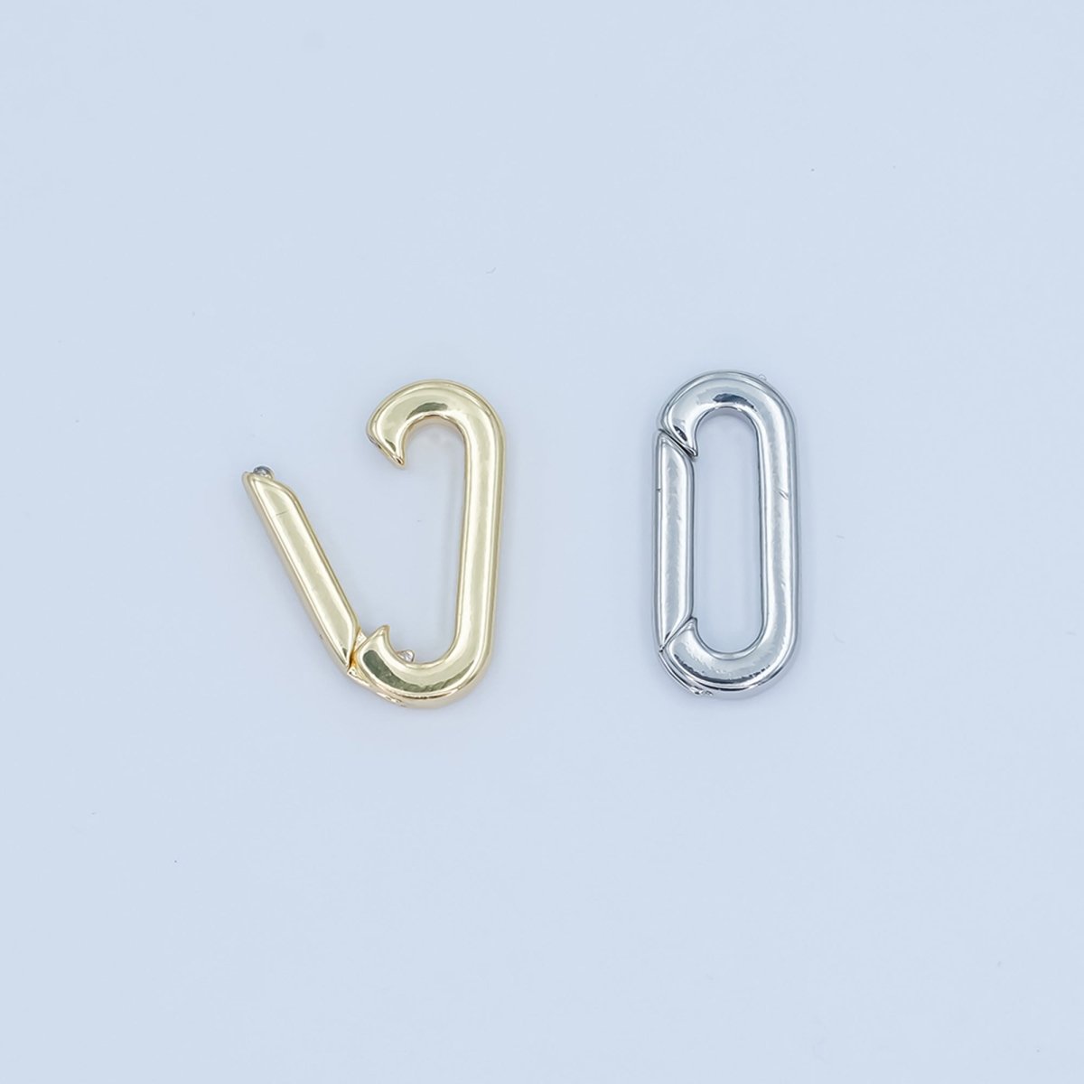 24K Gold Filled 15mm Push Gate Oblong Finding in Gold & Silver | Z1096