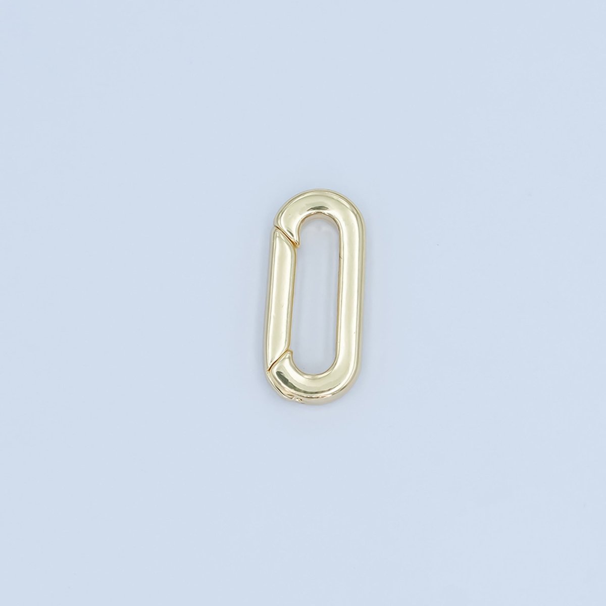 24K Gold Filled 15mm Push Gate Oblong Finding in Gold & Silver | Z1096