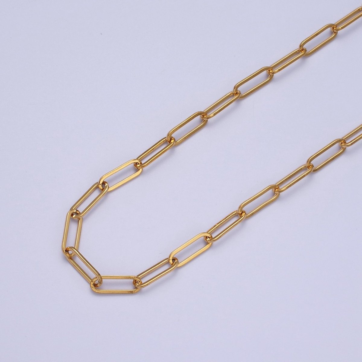24K Gold Filled 15mm x 5mm Gold, Silver Paper Clip Unfinished Chain | ROLL-988, ROLL-989 Clearance Pricing