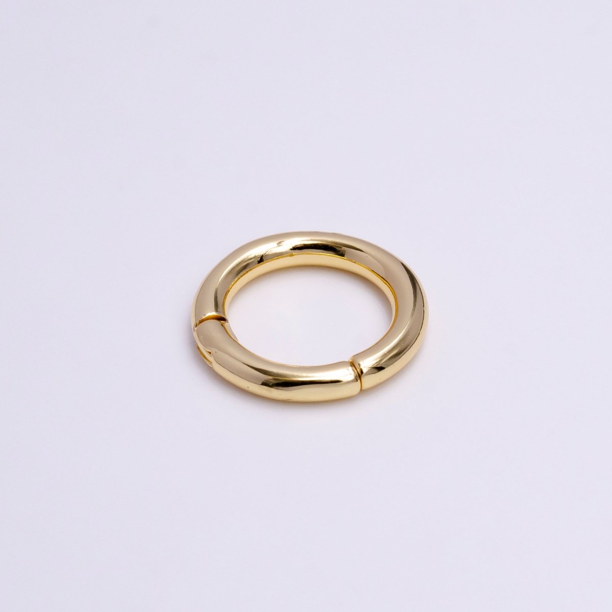 24K Gold Filled 16mm, 17mm Pull Round Spring Gate Ring Jewelry Supply | Z-378 Z-380