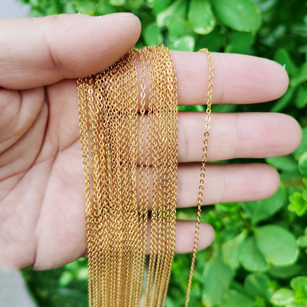 24K Gold Filled 1.7mm Cable Chain 18 Inch Layering Necklace | CN-878 Clearance Pricing