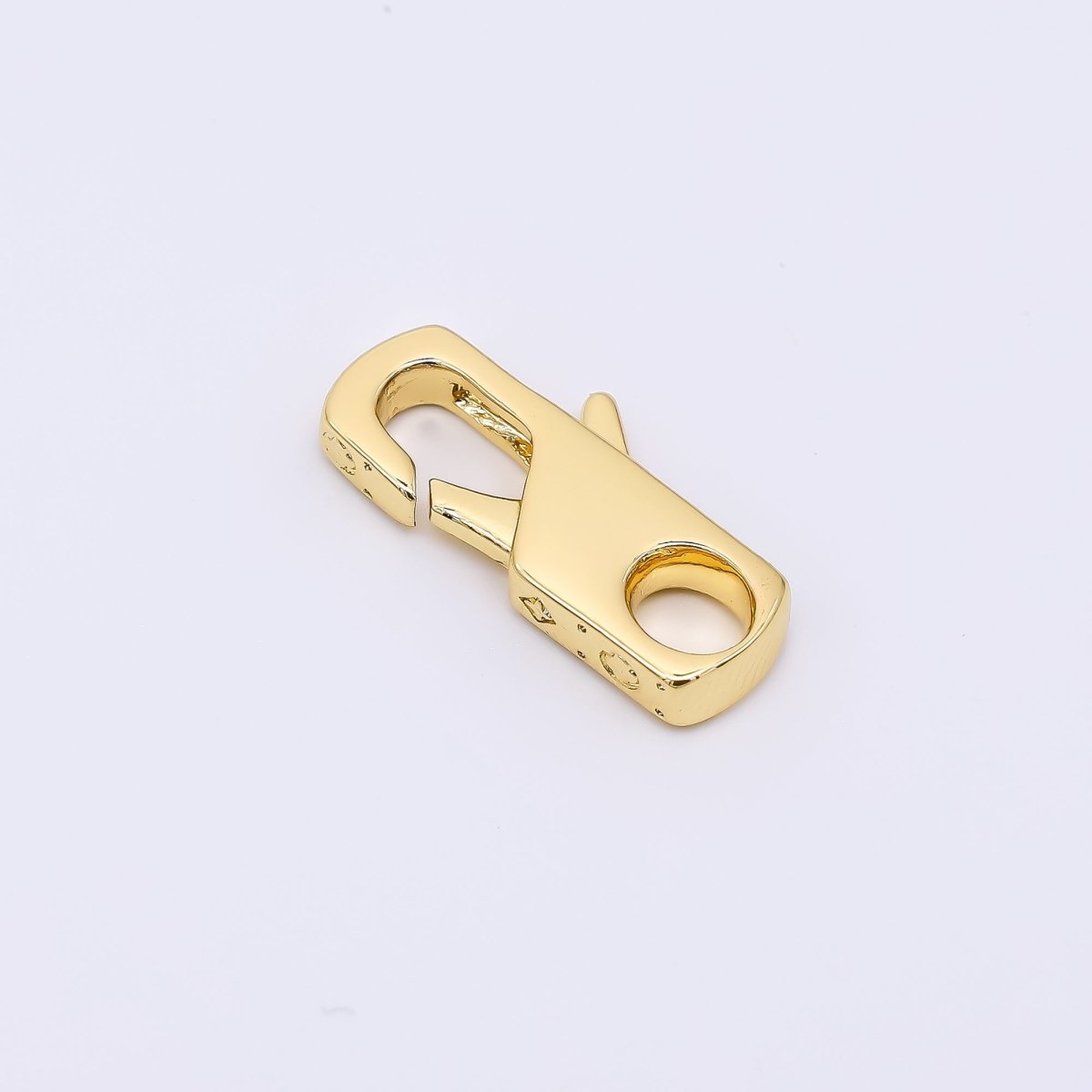 24K Gold Filled 17mm Flat Boxy Lobster Clasp Closure Finding | Z-1307