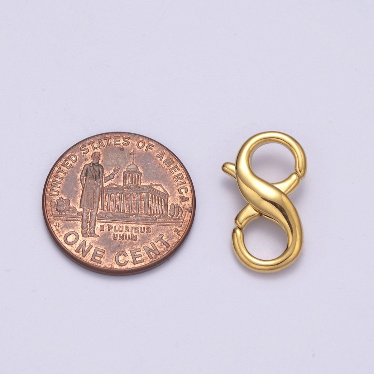24k Gold Filled 18mm Double Opening Infinity Silver Figure 8 interchangeable Enhancer Clasps for Jewelry Making L-580 L-581