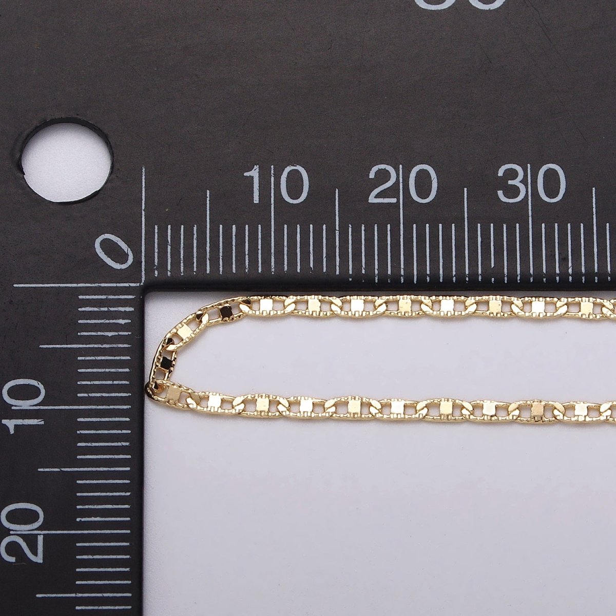 24K Gold Filled 1.8mm Textured Mariner Anchor Unfinished Chain by Yard in Gold & Silver | ROLL-1042, ROLL-1089 Clearance Pricing