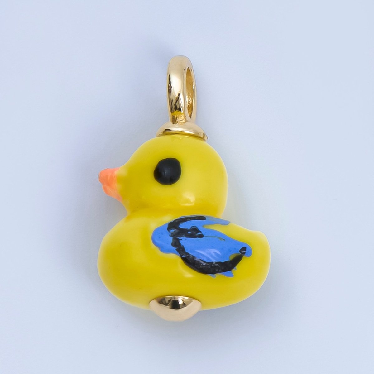 24K Gold Filled 20mm Duck Bird Ceramic Porcelain Drop Pendant | C953 - C959