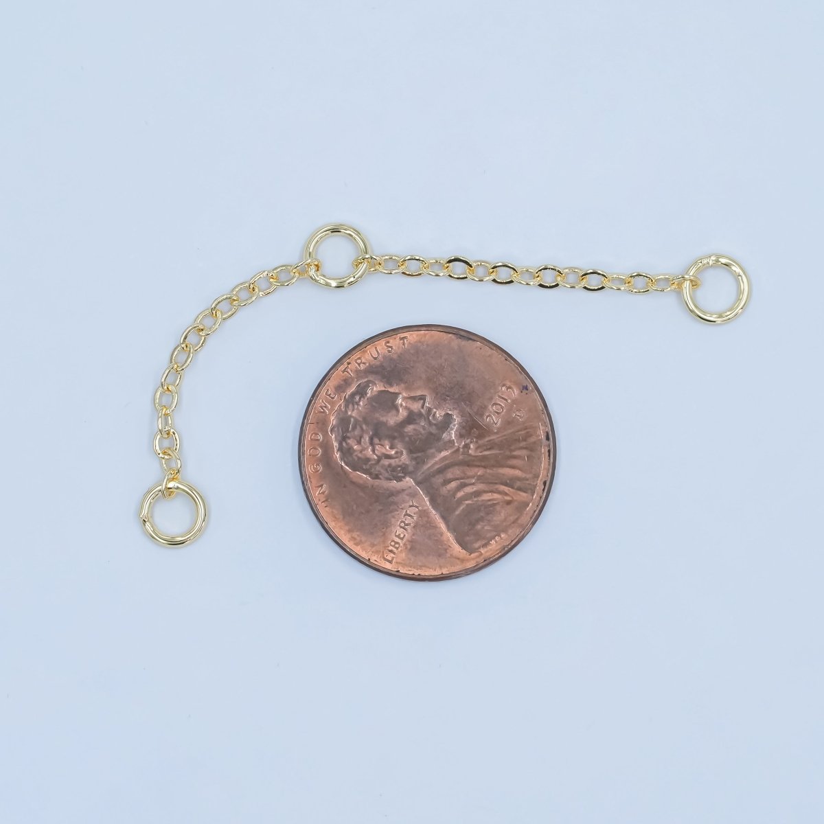24K Gold Filled 2.3 Inch Triple Round Chain Extender | Z1118
