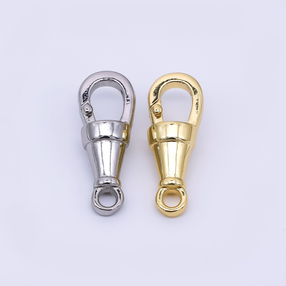 24K Gold Filled 23mm V-Cone Minimalist Push Gate Clasp Closure Finding in Gold & Silver | Z-1315