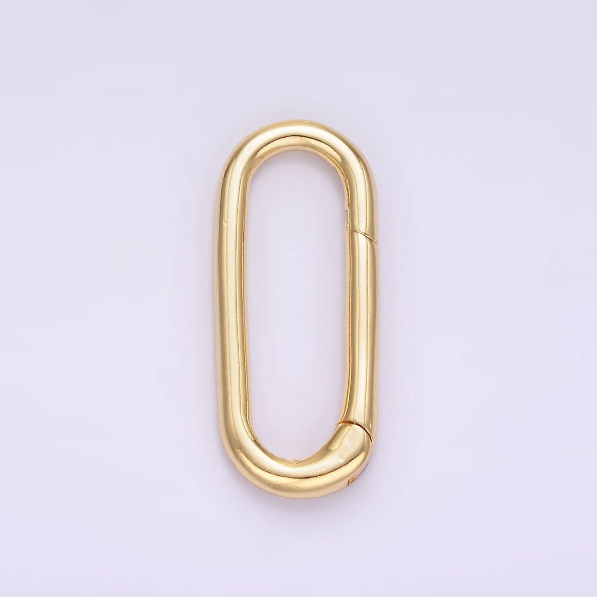 24K Gold Filled 25mm Minimalist Oblong Push Hinge Gate Findings in Gold & Silver | Z802