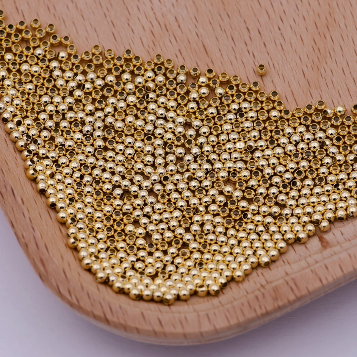 24K Gold Filled 2mm 2.5mm 3mm 4mm Crimp Cover Beads Supply Pack L-615~L-618