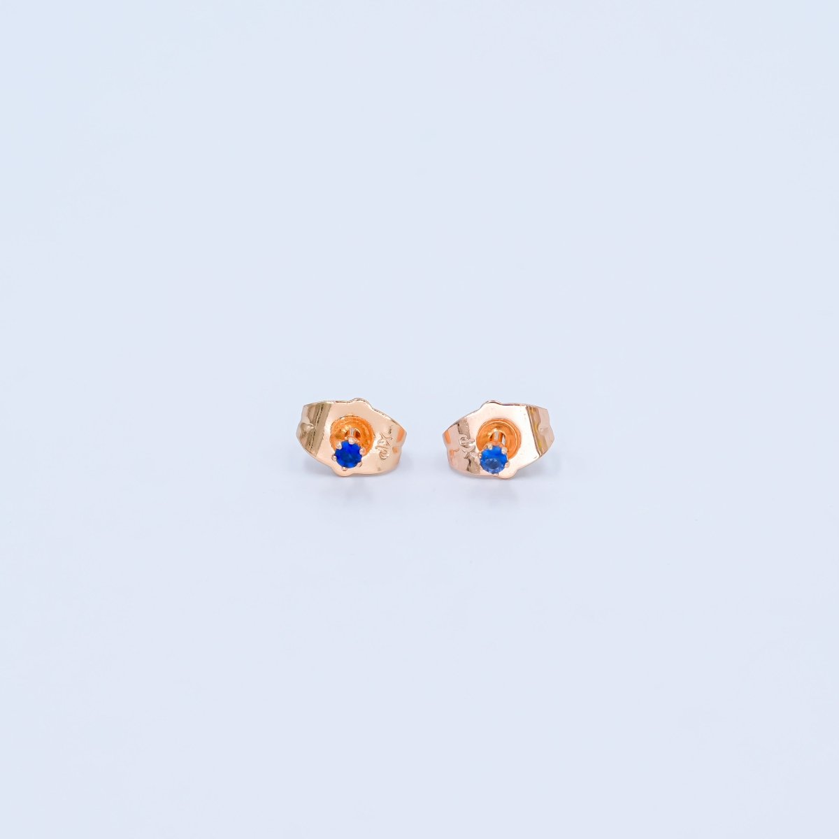 24K Gold Filled 2mm Round CZ Mini Stud Earrings in Gold & Silver | AB992 - AB1000