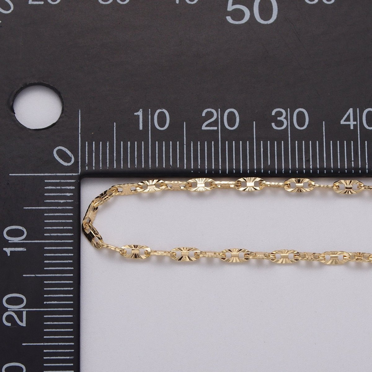 24K Gold Filled 2mm Sunburst Anchor Mariner Unfinished Dainty Unique Chain | ROLL-1044, ROLL-1113 Clearance Pricing